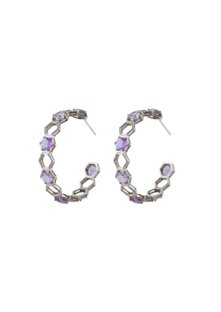 Honeycomb earrings Silver