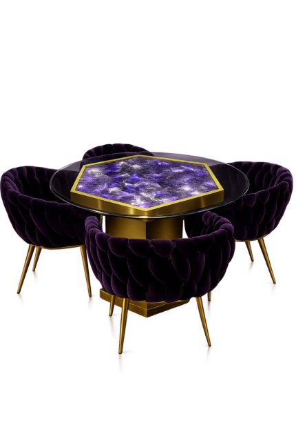 Amethyst Hexagonal Table