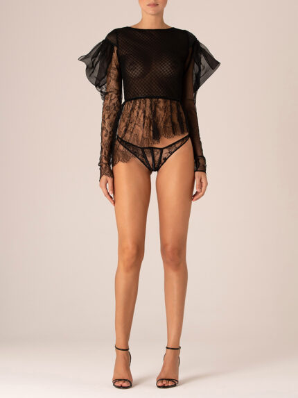 Sheer Lace Long Sleeve Top